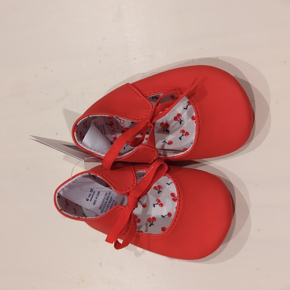 New Janie and Jack Red Infant Shoes 6-12 months
